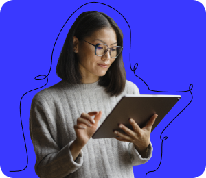 Woman on tablet